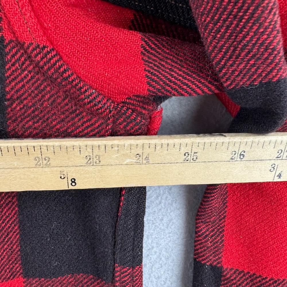 Vintage 50s Woolrich Jacket Mens Large Wool Mackinaw Red Plaid Hunting Talon Zip - Picture 14 of 16